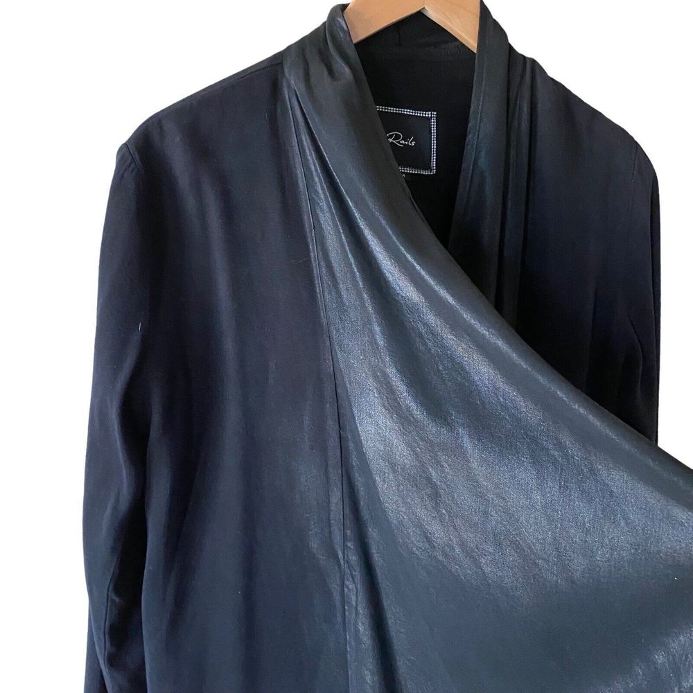 Rails Open Front Waterfall Black Jacket | Lightwe… - image 6